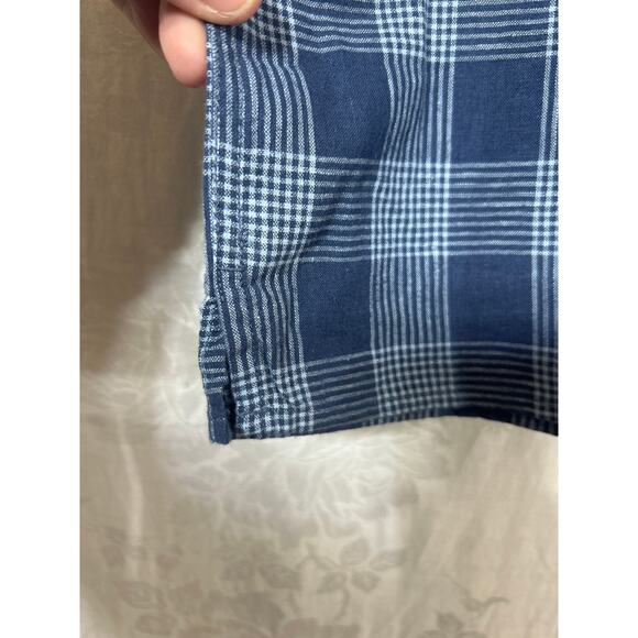 Duluth Button Up 3X Blue Plaid NEW Relaxed Untucked Hemp Organic Cotton Vented - Picture 2 of 15